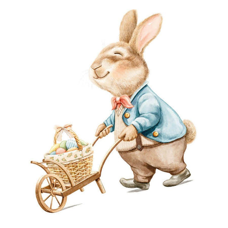 Aplique Litoarte APMP8-072 8cm Coelho e Carrinho - Palácio da Arte