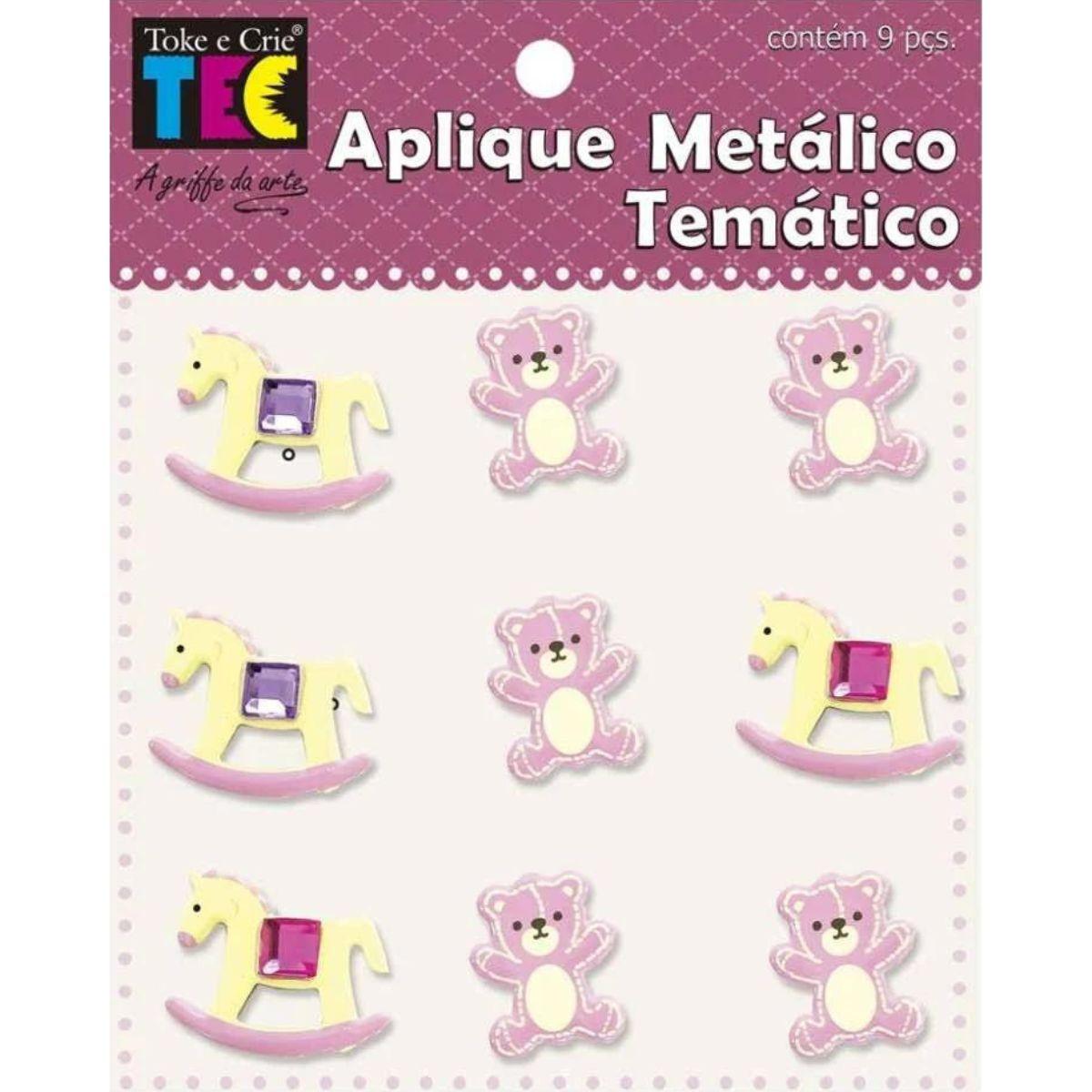 Aplique Metálico Temático Bebê Menina AM107 11,5x9cm Toke e Crie - Palácio da Arte