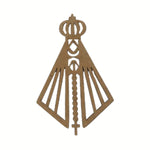 Aplique Nossa Senhora com Terço 13x8,5cm em MDF - Palácio da Arte