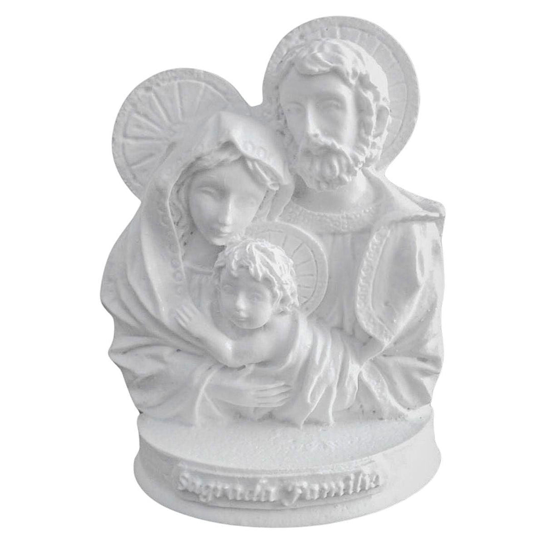 Aplique Sagrada Família Menino Jesus com Pedestal 8,5x7cm Resina - Palácio da Arte