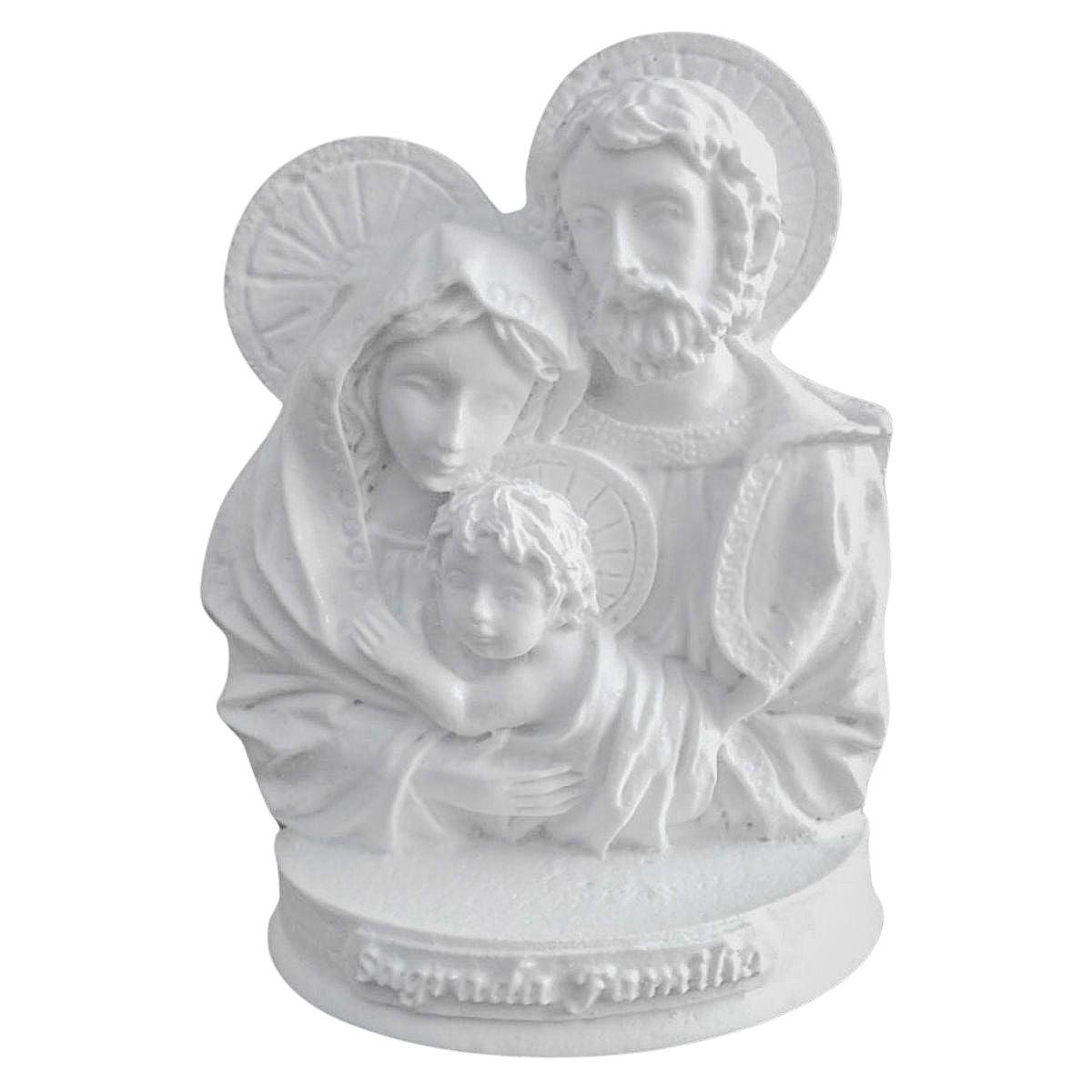 Aplique Sagrada Família Menino Jesus com Pedestal 8,5x7cm Resina - Palácio da Arte