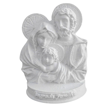 Aplique Sagrada Família Menino Jesus com Pedestal 8,5x7cm Resina - Palácio da Arte