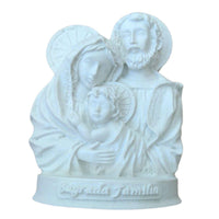 Aplique Sagrada Família Menino Jesus com Pedestal 8,5x7cm Resina - Palácio da Arte