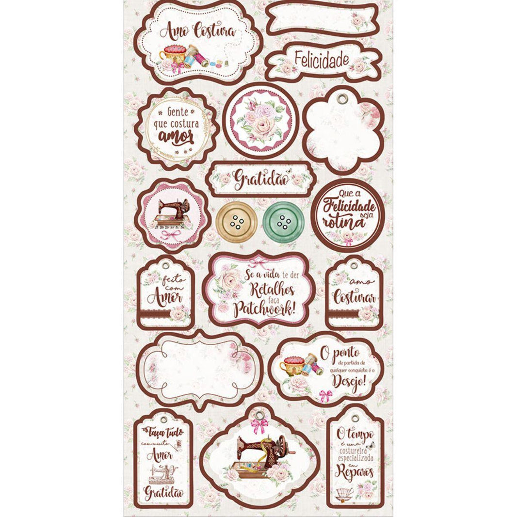 Apliques Die Cuts Litoarte LDC-013 15x29cm Costura e Renda - Palácio da Arte