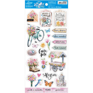 Apliques Die Cuts Litoarte LDC-019 15x29cm Primavera - Palácio da Arte
