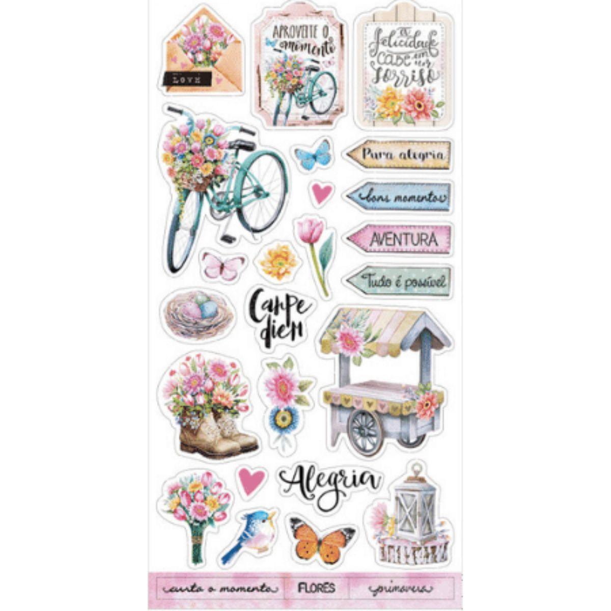 Apliques Die Cuts Litoarte LDC-019 15x29cm Primavera - Palácio da Arte