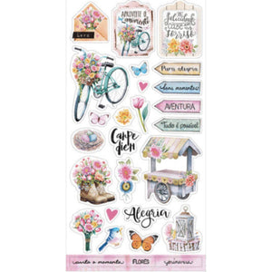 Apliques Die Cuts Litoarte LDC-019 15x29cm Primavera - Palácio da Arte