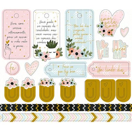 Apliques Die Cuts Litoarte LDCH-002 15x15cm Aconchego - Palácio da Arte