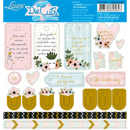Apliques Die Cuts Litoarte LDCH-002 15x15cm Aconchego - Palácio da Arte
