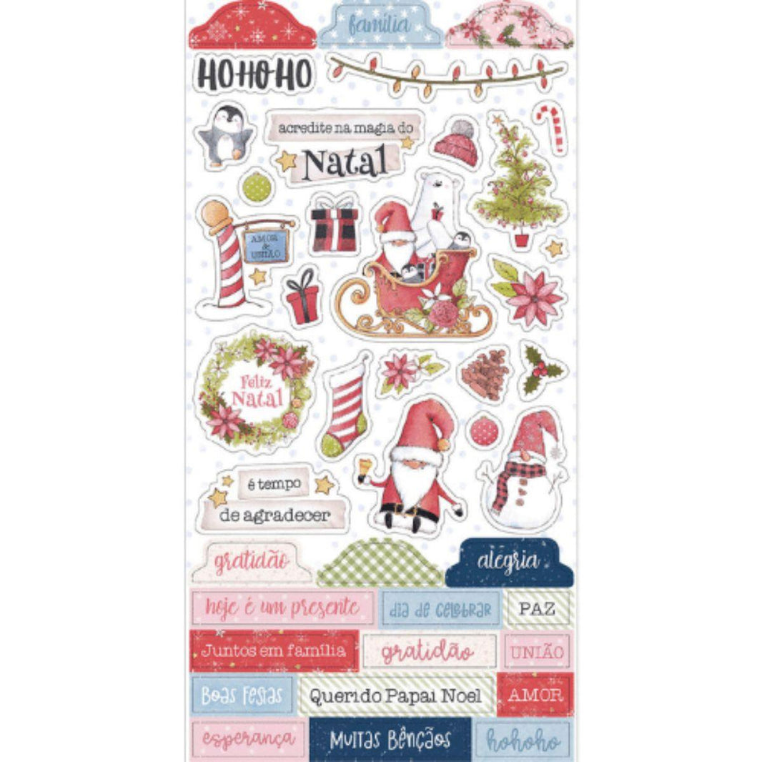 Apliques Die Cuts Litoarte LDCN-008 15x29cm Natal Celebração de Natal - Palácio da Arte