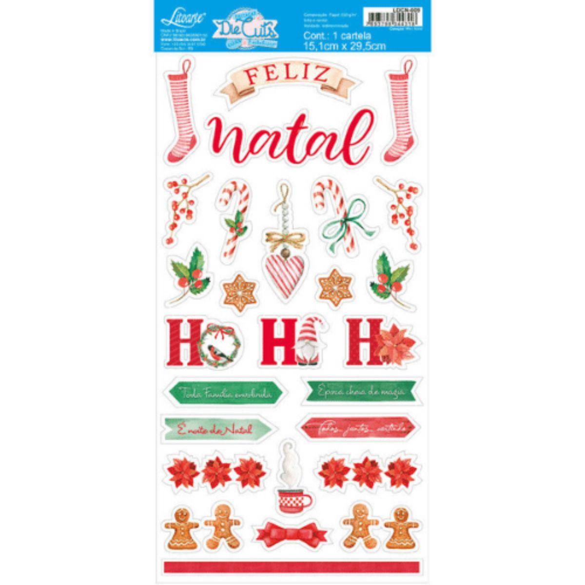 Apliques Die Cuts Litoarte LDCN-009 15x29cm Natal Meu Natal - Palácio da Arte