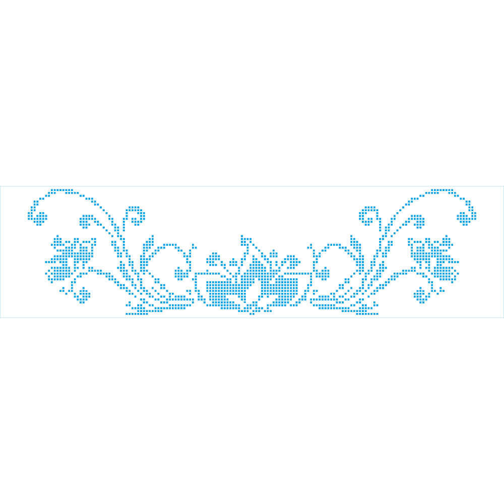 Stencil Litoarte 42x11cm STAG-043 Barrado Ponto Cruz