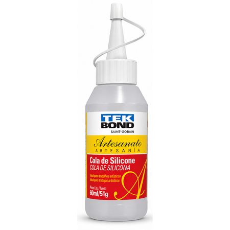 Cola de Silicone Líquida 51G para Artesanato TekBond 60ml