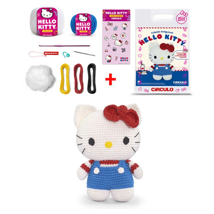 Kit Amigurumi Hello Kitty Círculo Look Listrado