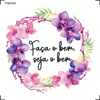 Transfer Têxtil 8x8cm TTQ2-018 Orquídea
