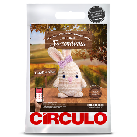 Kit Amigurumi Fazendinha Círculo Cor 01 Coelhinha
