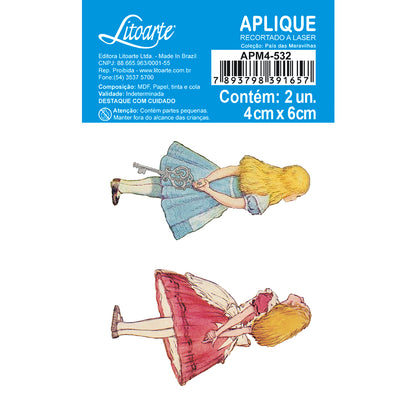 Aplique Litoarte APM4-532 Alice País das Maravilhas