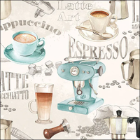 Guardanapo de Papel Decoupage 33x33 13319415 Barista Cream