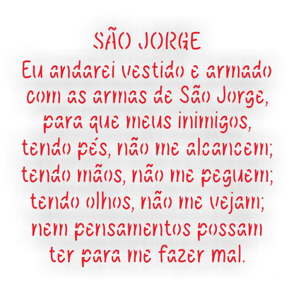 Stencil OPA 14x14 3735 Religião Oração São Jorge