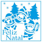 Stencil Litoarte 20x20 STXXN-007 Natal Papais Noéis Divertidos