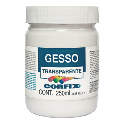Gesso Acrílico Transparente para Telas Corfix 250ml Preparação para Pintura