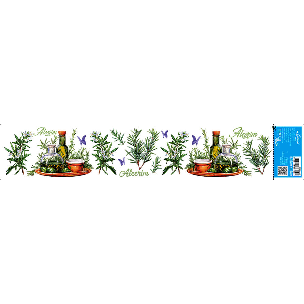 Transfer Têxtil Litoarte 45x9,5cm TTB6L-007 Lili Negrão Alecrim