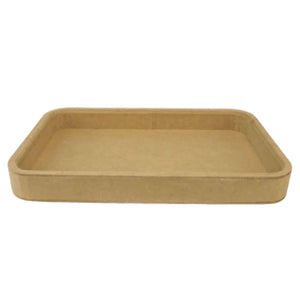 Bandeja em MDF 3,5x20x30cm Baixa Arredonda sem Alça - Palácio da Arte
