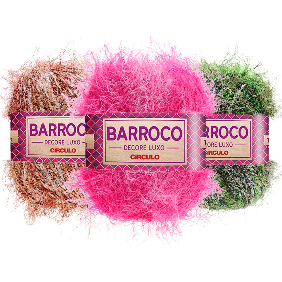 Barbante Barroco Decore Luxo Círculo 180m e 250g Multicolors - Palácio da Arte