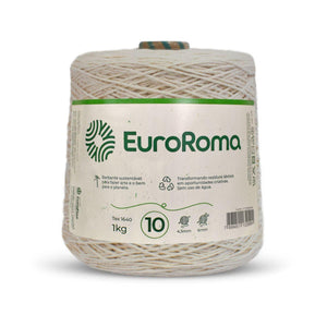 Barbante Euroroma 10 Cru 1Kg 4/10 com 610m - Palácio da Arte