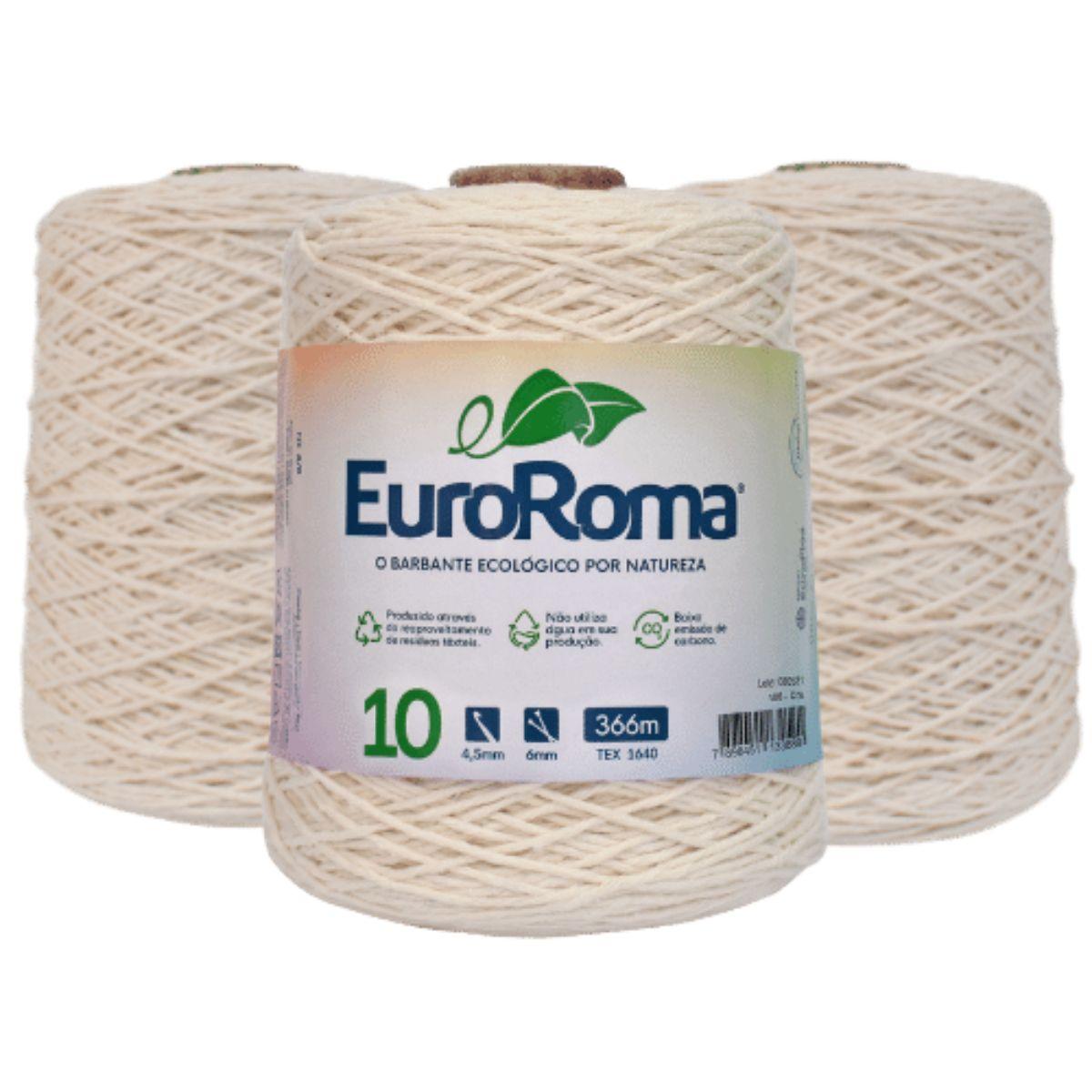 Barbante Euroroma 10 Cru 600g 4/10 com 366m - Palácio da Arte