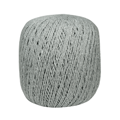 Barbante Euroroma 6 Brilho Prata 400g 4/6 com 406m - Palácio da Arte