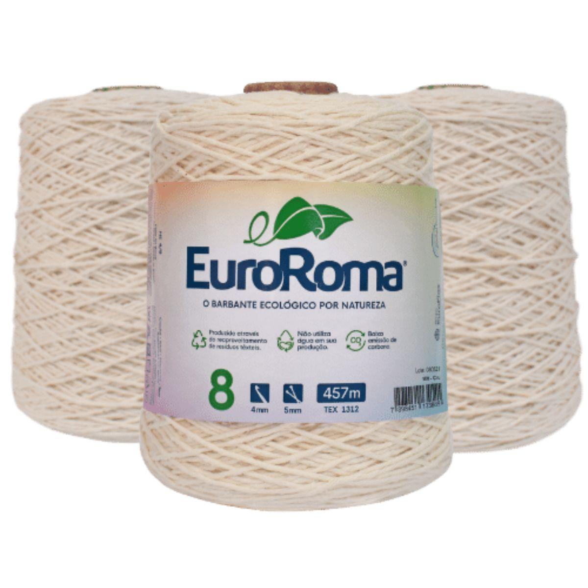 Barbante Euroroma 8 Cru 600g 4/8 com 457m - Palácio da Arte