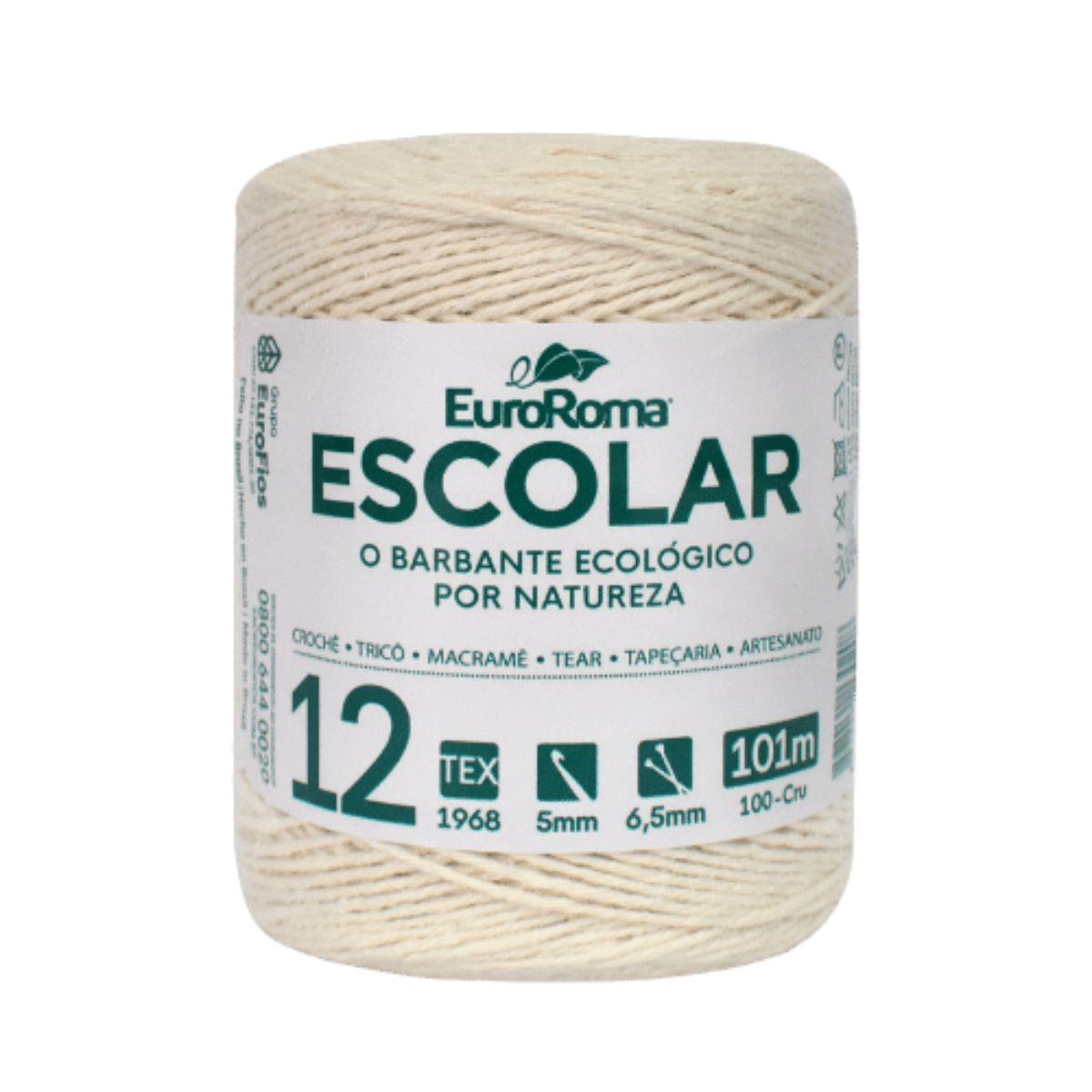 Barbante Euroroma Escolar 12 Cru 200g 4/12 com 101m - Palácio da Arte