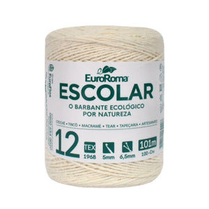 Barbante Euroroma Escolar 12 Cru 200g 4/12 com 101m - Palácio da Arte