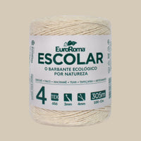 Barbante Euroroma Escolar 4 Cru 200g 4/4 com 305m - Palácio da Arte