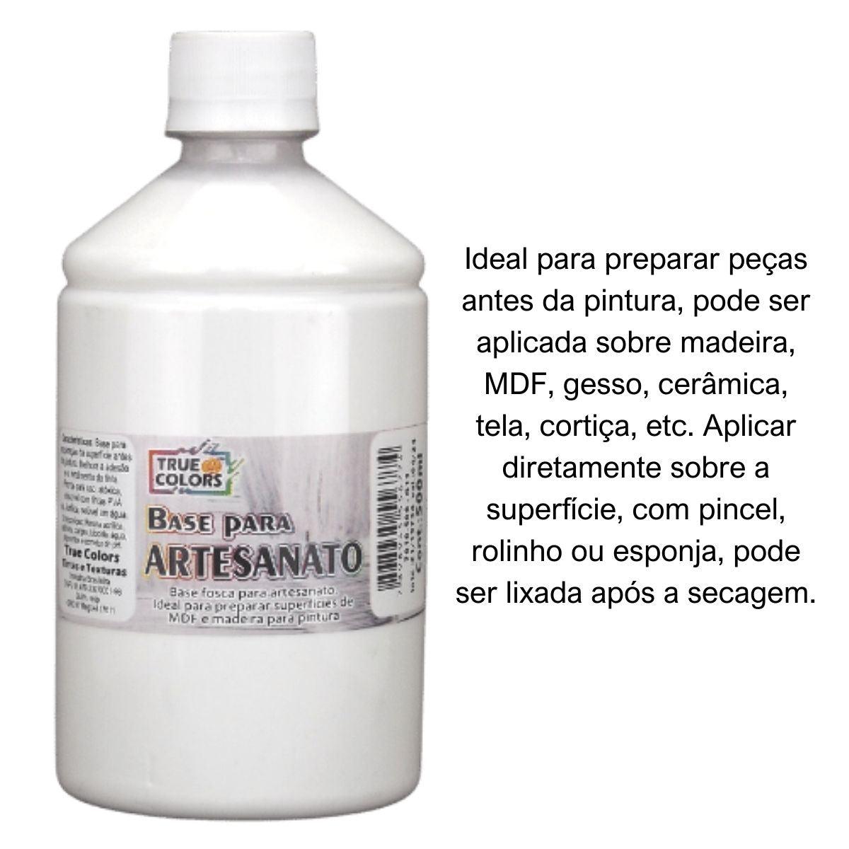 Base Acrilica para Artesanato 500ml True Colors - Palácio da Arte