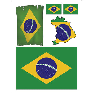 Transfer de Imagem Litoarte 9,8x7,5cm TI-001 Bandeira do Brasil