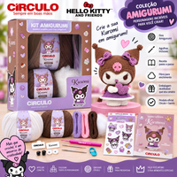 Kit Amigurumi Hello Kitty and Friends Círculo Cor 07 Kuromi