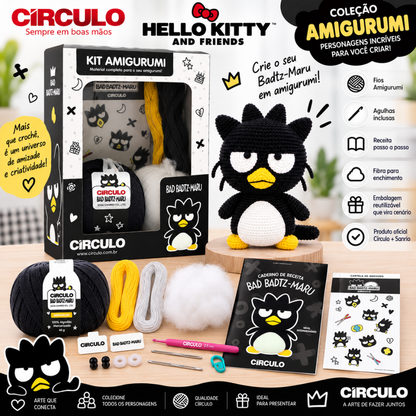 Kit Amigurumi Hello Kitty and Friends Círculo Cor 05 Badtz-Maru