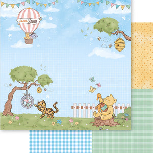 Papel Scrapbook Litoarte SD-1371 Urso Doce Mel 30,5x30,5cm
