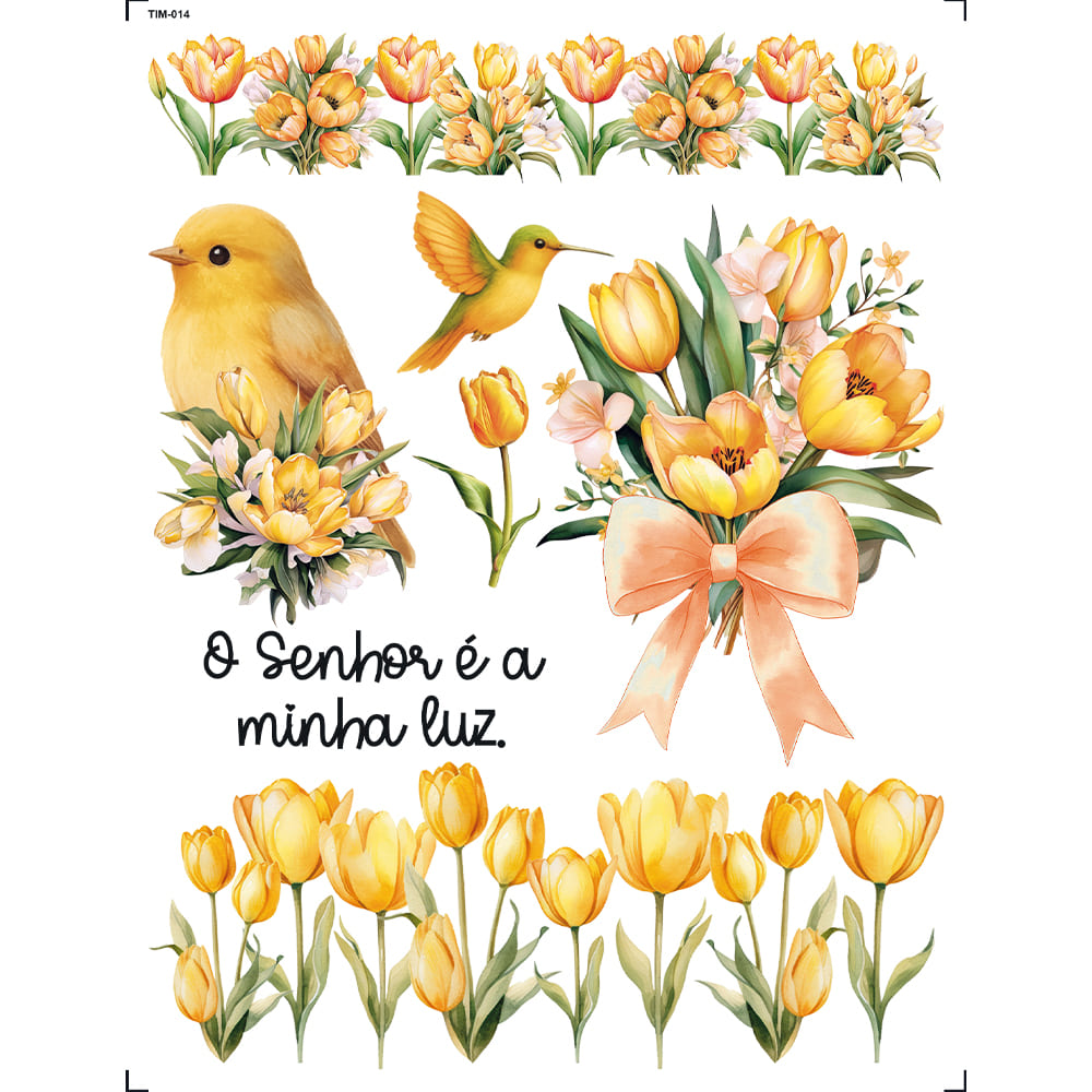 Transfer Litoarte 15x19,5cm TIM-014 O Senho é a Minha Luz