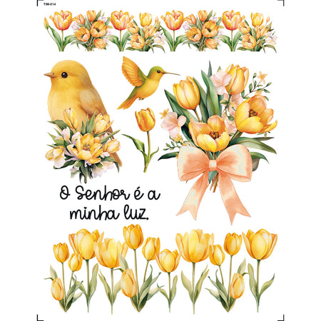 Transfer de Imagem 15x19,5cm TIM-014 O Senho é a Minha Luz