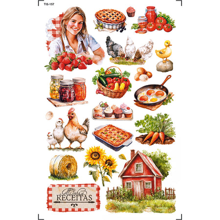 Transfer de Imagem 9,8x15cm TIS-157 Cozinha