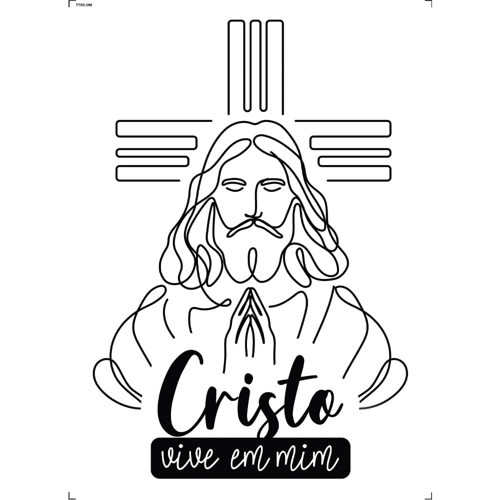 Transfer Têxtil 20x27,5cm TTR6-096 Cristo vive em mim
