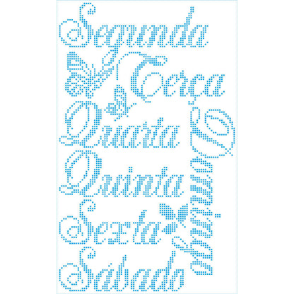 Stencil Litoarte 21x34cm ST-459 Semana Ponto Cruz