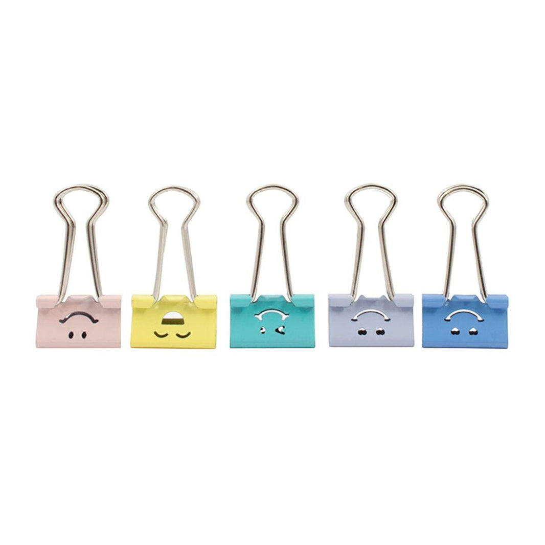 Binder Clips Prendedores de Papel CIS 19mm Emojis Tons Pastéis - Palácio da Arte