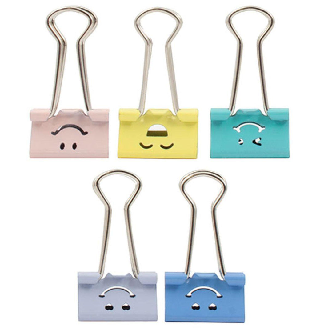 Binder Clips Prendedores de Papel CIS 19mm Emojis Tons Pastéis - Palácio da Arte
