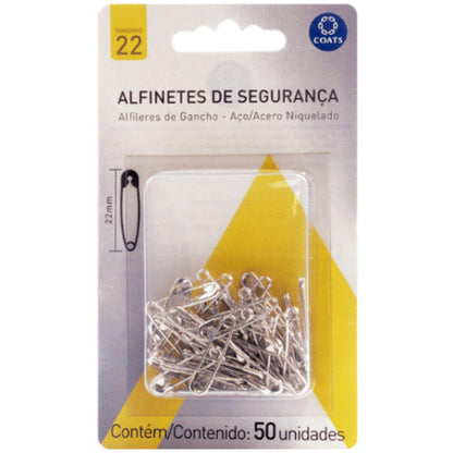 Blister Alfinete de Segurança Milward 22mm 50 unidades - Palácio da Arte