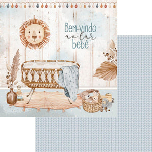 Bloco de Papel Litoarte SBXV-039 15x15cm Bebê Menino - Palácio da Arte