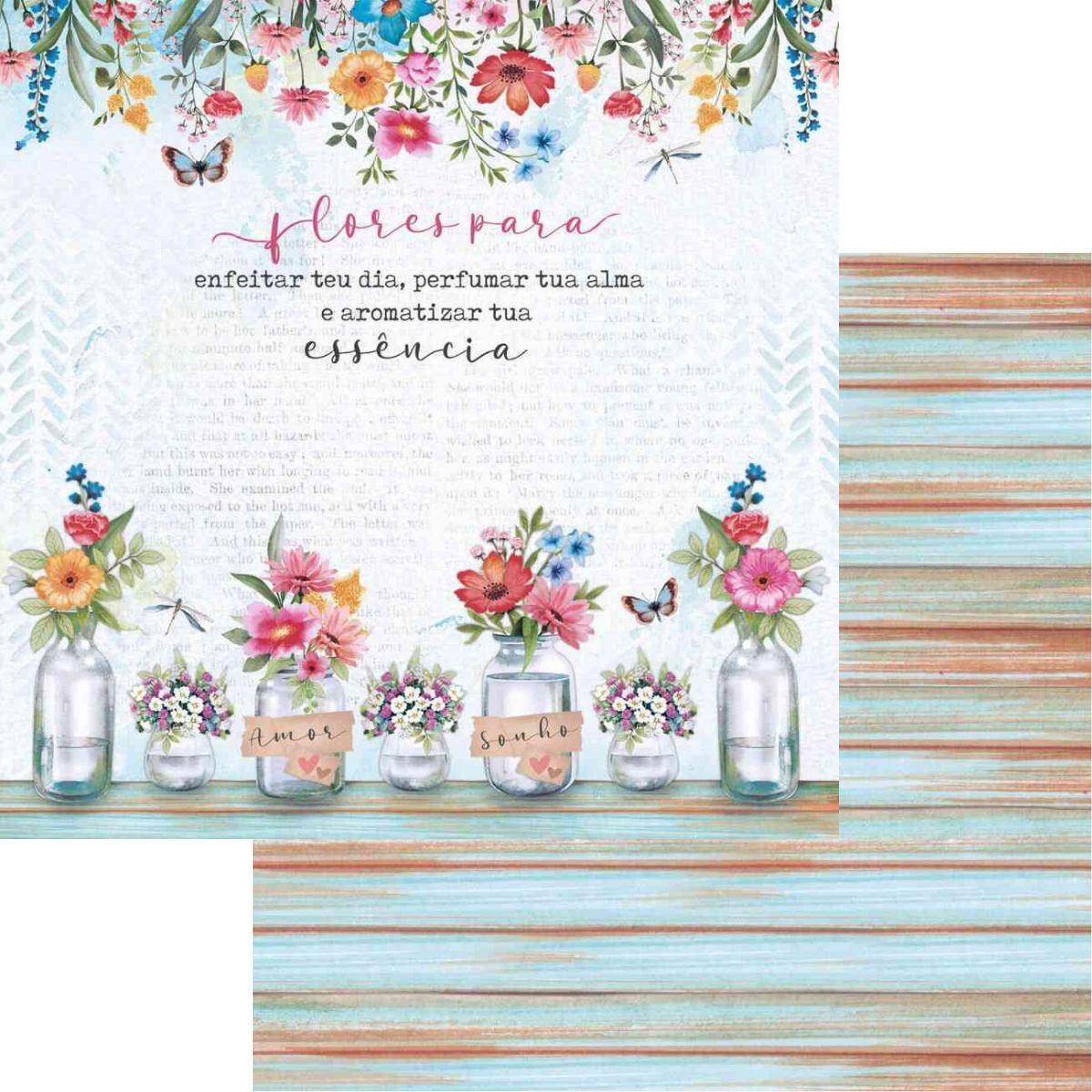Bloco de Papel Litoarte SBXV-042 15x15cm Flores do Campo - Palácio da Arte